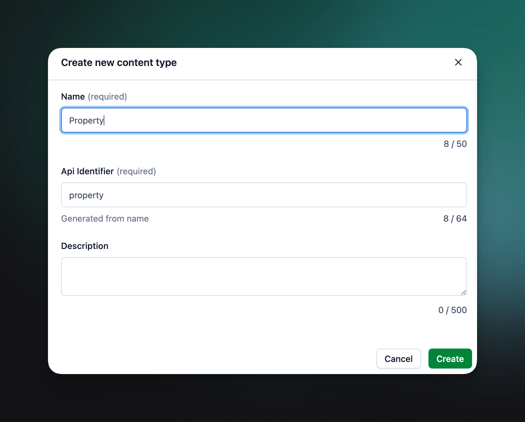 Create a content model