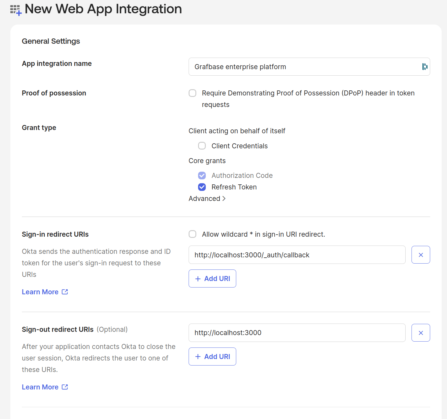 Create application
