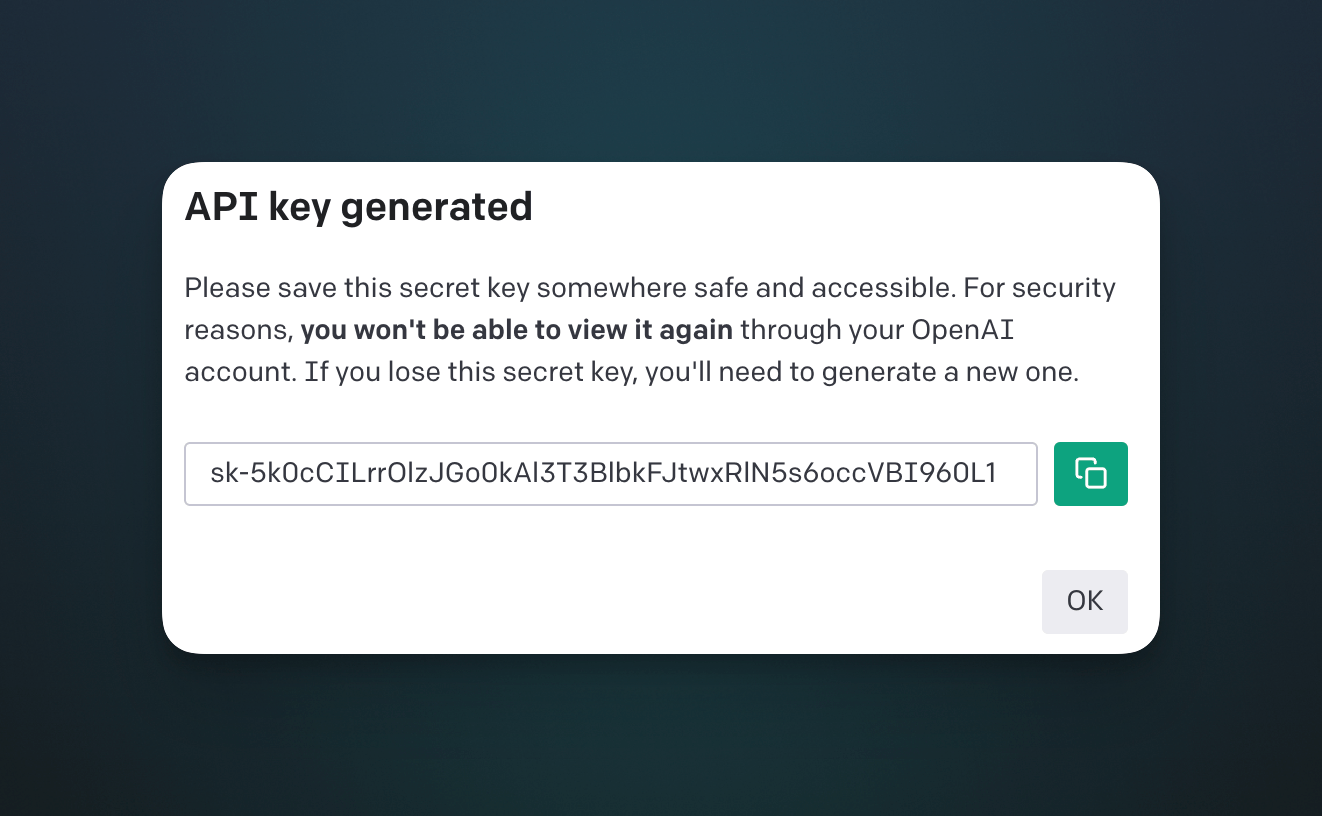 OpenAI API Keys